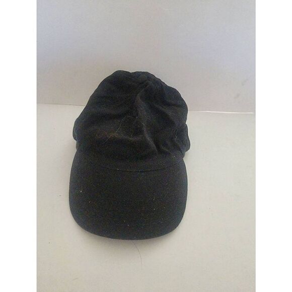 Hit Wear Men's Black Solid Blank Adjustable Strap Baseball Cap One Size - Picture 1 of 2